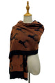 Repeat Stag Print Wool Scarf