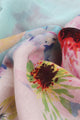 Tropical Scattered Floral Print Scarf - Fashion Scarf World