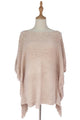 Pearl & Bead Shoulder Knitted Poncho - Fashion Scarf World