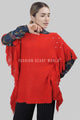 Pearl & Bead Shoulder Knitted Poncho - Fashion Scarf World