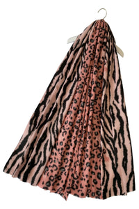 Fashion Leopard and Zebra Print Wool Scarf