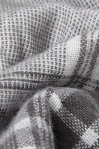 Tartan Edge Print Frayed Scarf - Fashion Scarf World