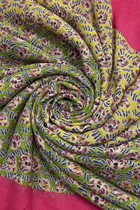 Bright Ditsy Floral Print Tassel Scarf