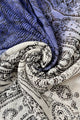 Ombre Indian Paisley Print Crinkle/Pleated Effect Scarf