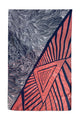Abstract Waves & Stripes Print Silk Scarf