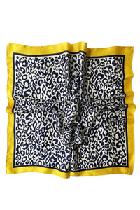 Leopard Print With Border Square Scarf - Fashion Scarf World