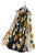 Retro Flower Outline Print Silk Scarf