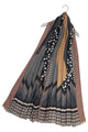 Geo Print Polka Dot Frayed Scarf