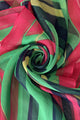 Vibrant Zigzag Print Chiffon Scarf