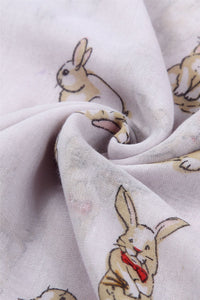 Countryside Rabbit Printed Scarf - Fashion Scarf World