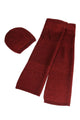 Metallic Thread Knitted Hat & Scarf Set - Fashion Scarf World