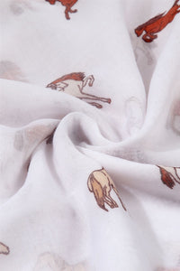 Galloping Horse Print Scarf - Fashion Scarf World