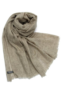 Plain Shaded Colour Pure Cashmere Scarf - Light Coffee - Fashion Scarf World