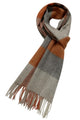 Herringbone Check Stripe Wool Unisex Scarf - Fashion Scarf World