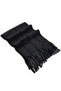 Zigzag Knitted Tassel Unisex Scarf - Fashion Scarf World