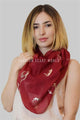 Robin Bird Foiled Print Scarf - Fashion Scarf World
