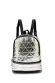 Metallic Foil & Safety Pin Zip Backpack - Fashion Scarf World