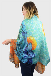 Impressionist Oil Painting Sunset Silk Scarf - Fashion Scarf World