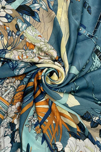 Hawaiian Paradise Print Silk Scarf