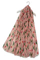 Painted Tulips Amsterdam Print Scarf with Frayed Edge