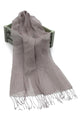 Versatile Classic Plain Tassel Linen Scarf - Fashion Scarf World