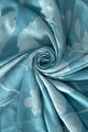 Layered Flowers Print Scarf with Frayed Edge