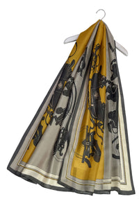 Regal Carriage Print Silk Scarf