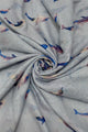 Galaxy Dolphin Print Scarf with Frayed Edge