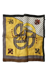 Royal Lilly With Geometric Print Square Scarf - Fashion Scarf World