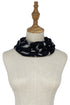 Silver Feather Print Snood