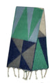 Colour Block Geo Chunky Tassel Wool Blanket Wrap