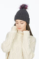 Faux Fur Coloured Pom Pom Beanie Hat - Fashion Scarf World