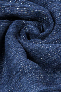 Metallic Pin Stripe Frayed Scarf - Fashion Scarf World