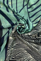 Abstract Waves & Stripes Print Silk Scarf