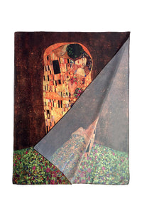 Klimt 'The Kiss' Painting Print Silk Mix Scarf