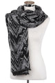 Vigorous Zigzag Print Frayed Scarf - Fashion Scarf World
