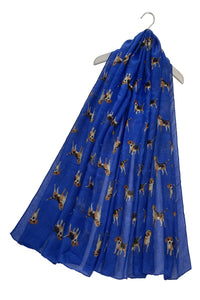 Cute Beagle Dog Print Scarf