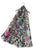 Leopard Print Floral & Chain Print Frayed Scarf