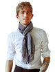 Vertical Stripe Knitted Tassel Unisex Scarf - Fashion Scarf World