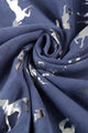 Silver Foil Unicorn Print Frayed Scarf - Fashion Scarf World