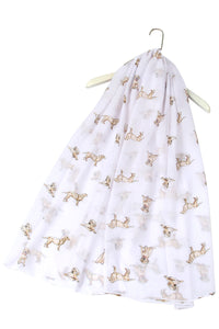 Golden Labrador Dog Print Scarf - Fashion Scarf World