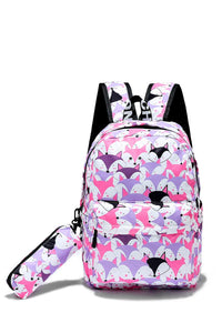 Fox Face Backpack With Pencil Case - Fashion Scarf World