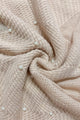 Arrow Knit & Pearl Tassel Poncho - Fashion Scarf World