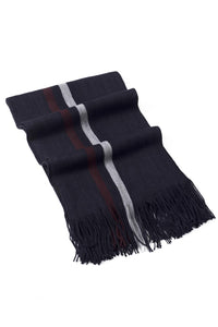 Three Stripes Knitted Tassel Unisex Scarf - Fashion Scarf World