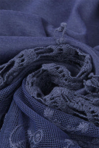 Trapezoid Butterfly Lace Tassel Scarf - Fashion Scarf World