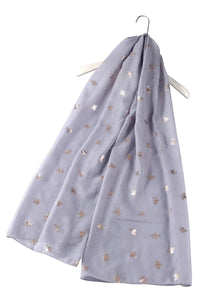 Rose Gold Bee Print Scarf - Fashion Scarf World