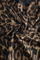 Realistic Leopard Print Scarf with Mono Border