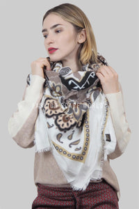 Orchid Paisley Print Blanket Wrap - Fashion Scarf World