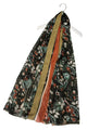 Tropical Leaf With Stripe Border Scarf - Fashion Scarf World
