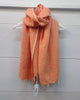 Plain Colour Wool Tassel Scarf - Orange